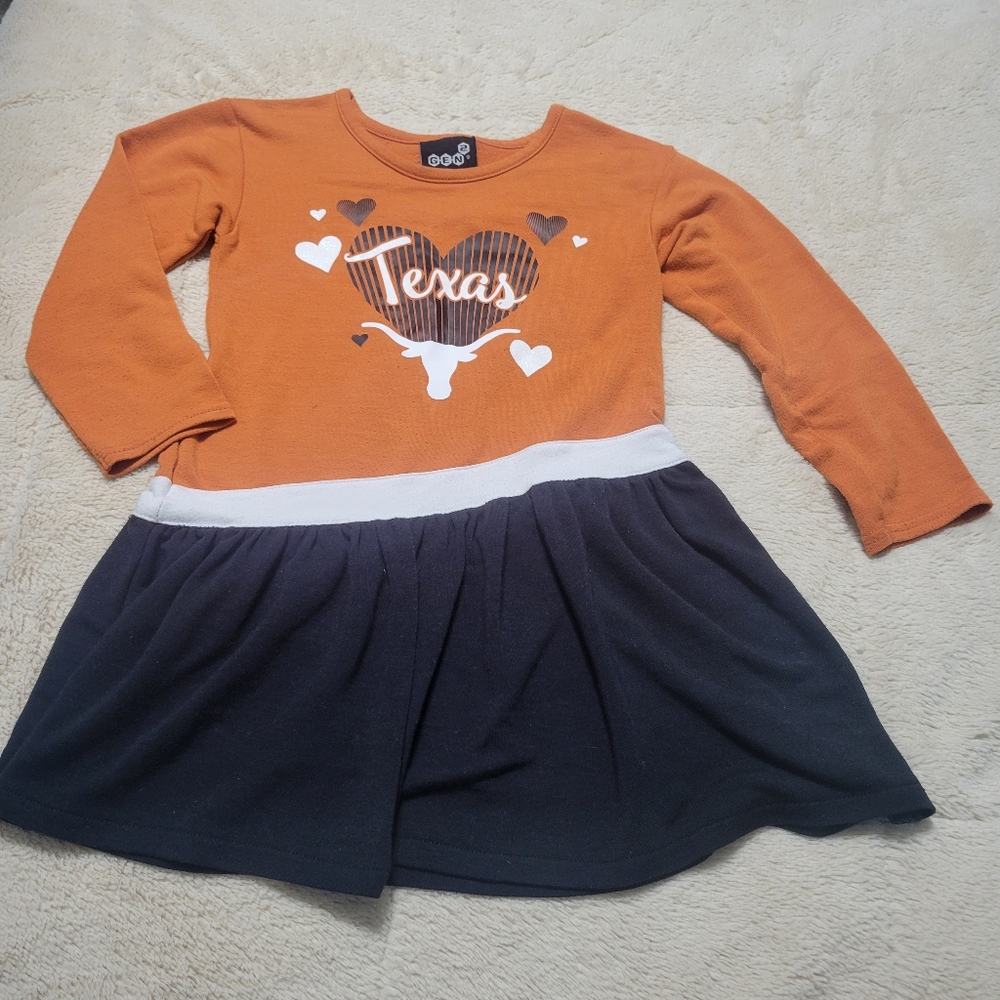 UT Texas Longhorns Cheer Dress, long sleeve, kids 4, Small 🤘🏼 Hook Em!